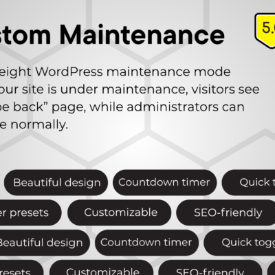 WP Custom Maintenance Plugin