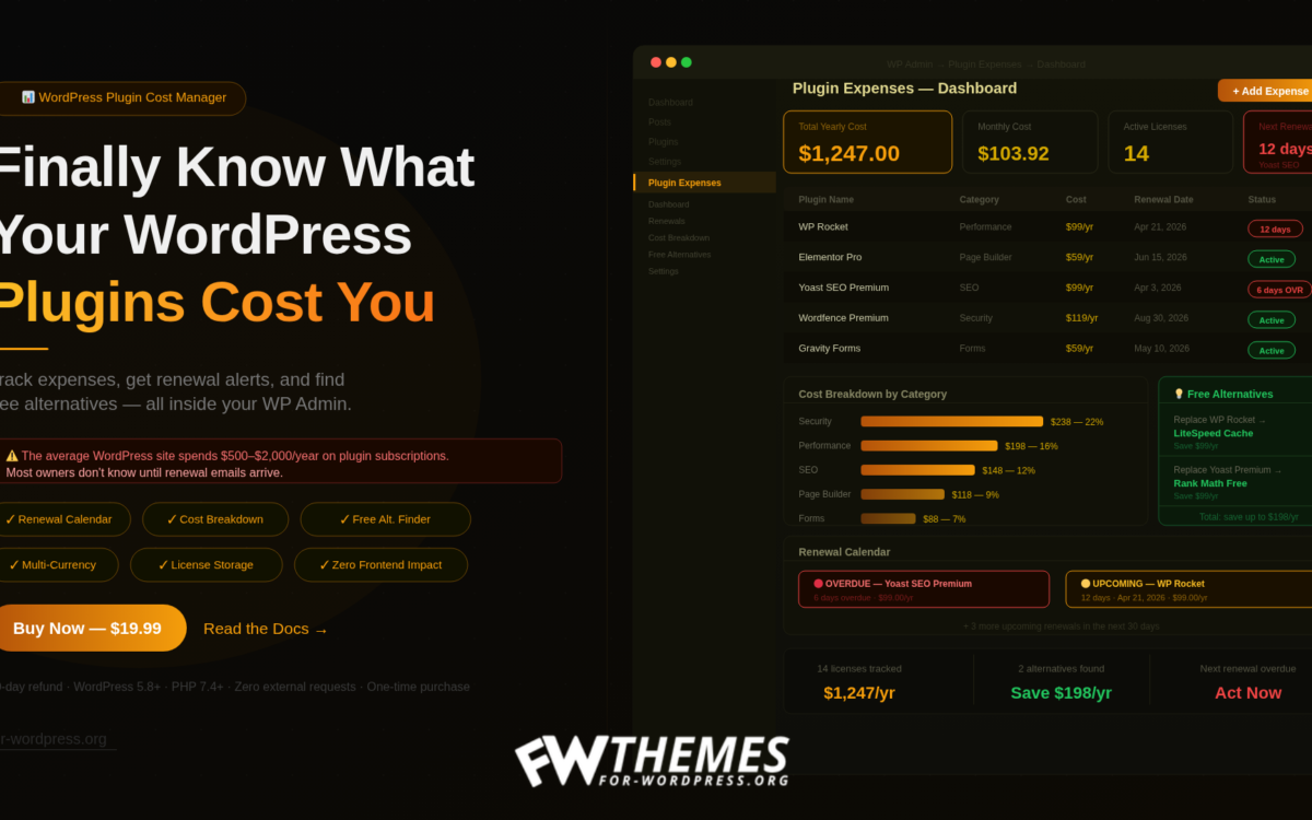 wordpress plugin expense tracker