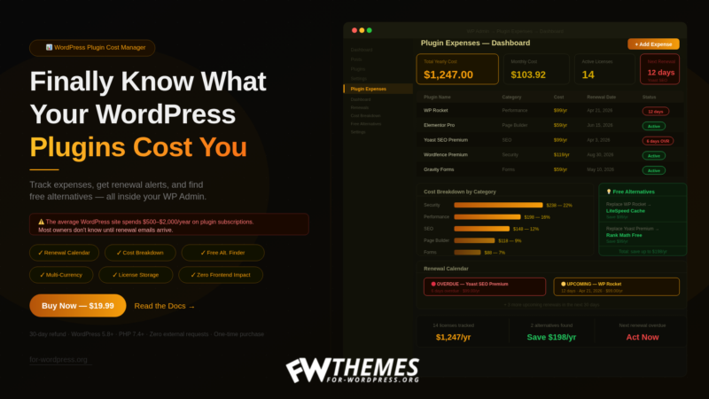wordpress plugin expense tracker