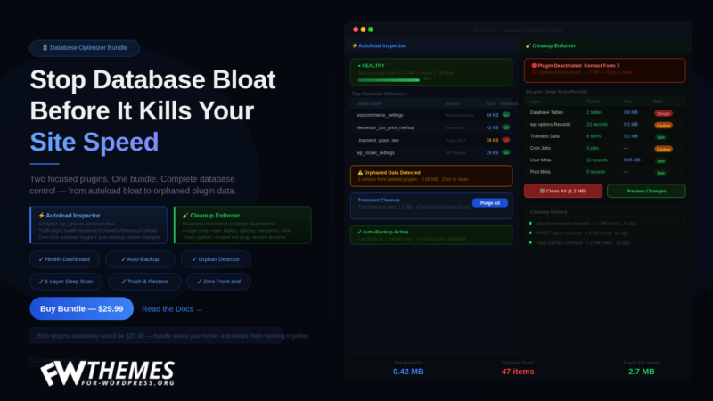 WP Database Optimizer Bundle