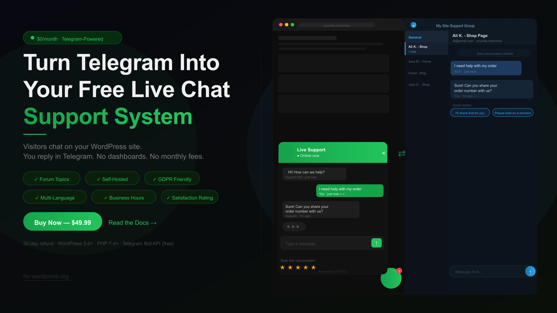 How to Get Free Live Chat on WordPress Using Telegram (No Monthly Fees)